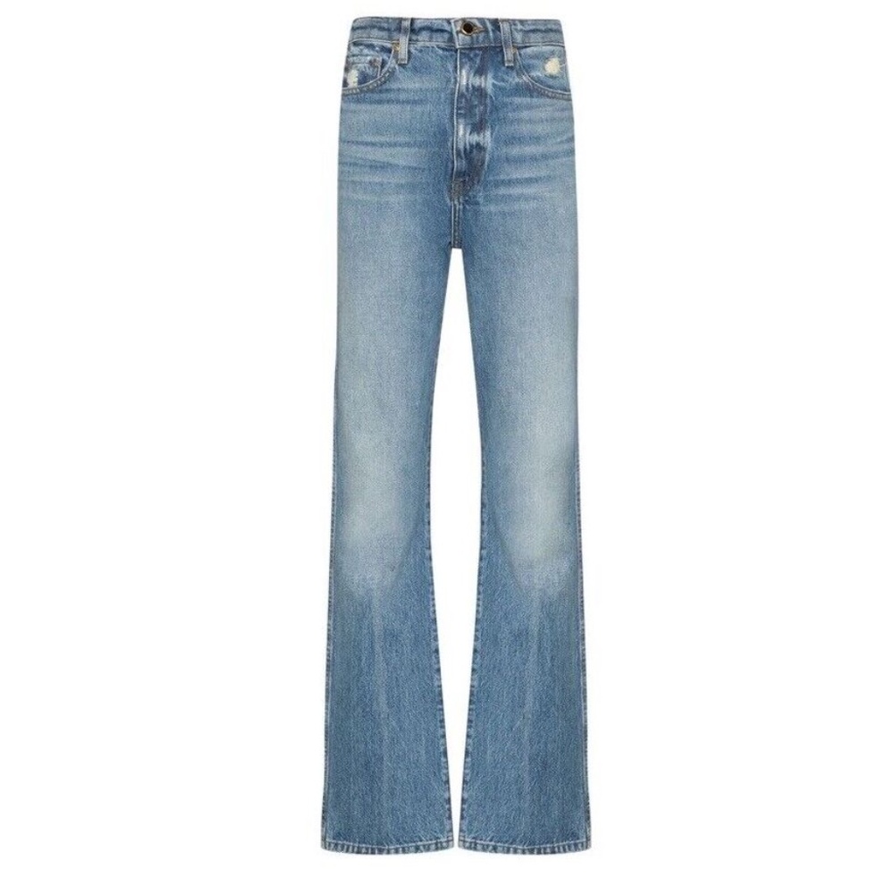 Khaite Danielle High Rise Straight Blue Jeans BRAND NEW NWT Size 24 XXS
